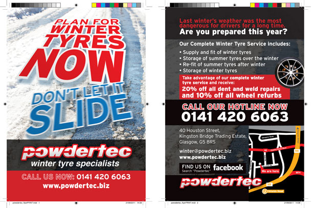 powdertec-flyer example of flyer design work for powdertec